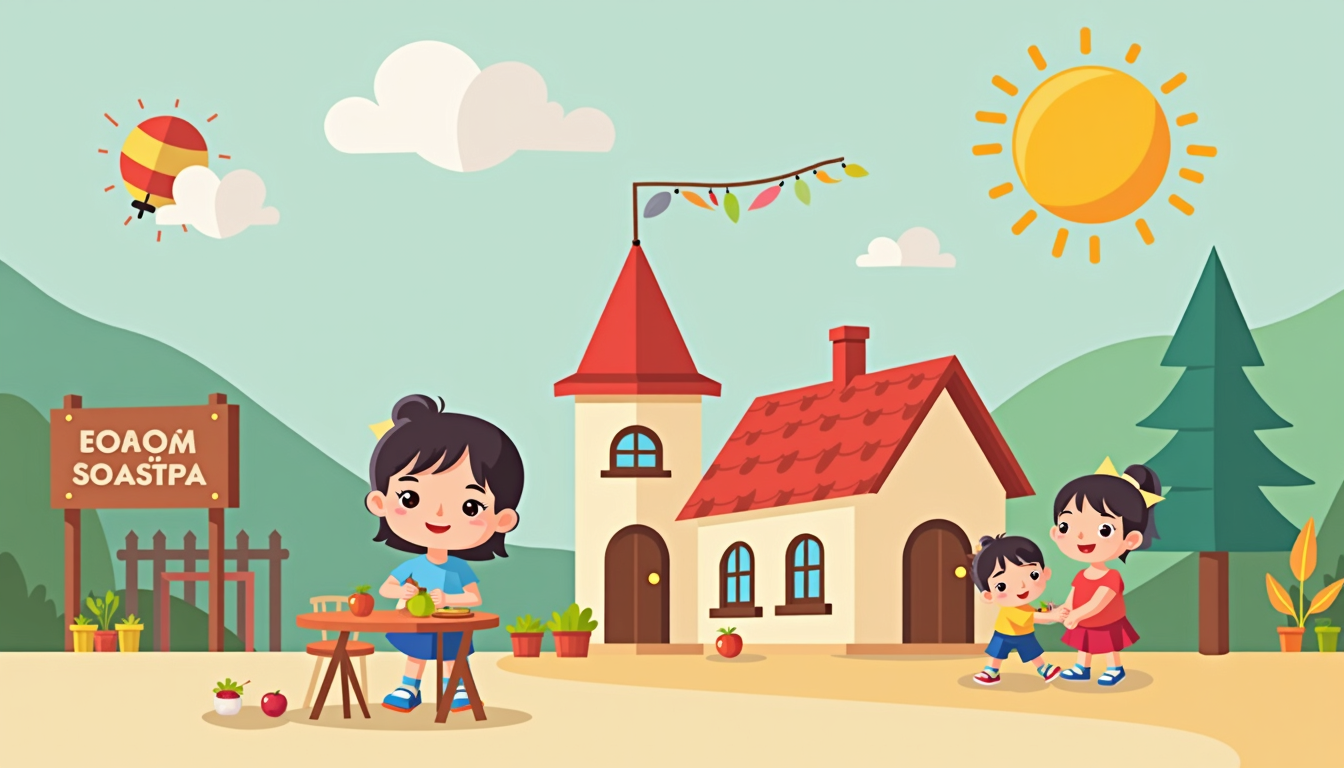 Copii fericiți jucându-se într-o grădiniță modernă din Ploiești, ilustrând un mediu de învățare stimulant.